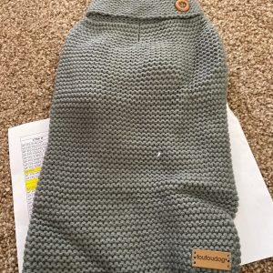 clearance grey crochet dog sweater