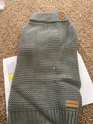 clearance grey crochet dog sweater