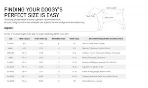 Fou Fou Dog Size Chart