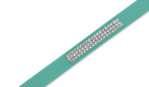 3 Row Giltmore Leash in Clear Crystals