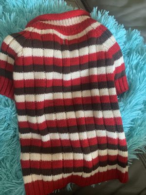 clearance striped dog sweater