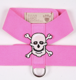 embroidered skulls tinkie dog harness