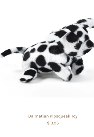 dalmation small breed dog toy