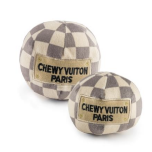 Checker Chewy Vuiton Plush Dog Toy