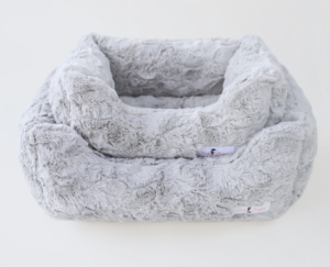 Bella Dog Bed in Silver