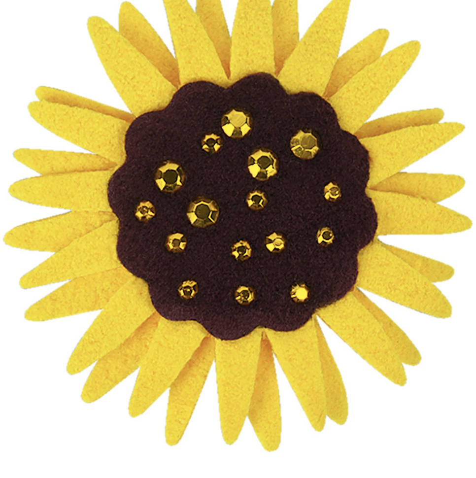 Sunflower Dog Bow