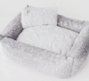 Imperial Silver Crystal Dog Bed
