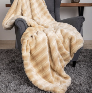 Faux Fur Throw Dog Blanket