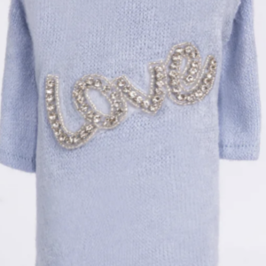 Baby Love Dog Sweater in pale blue