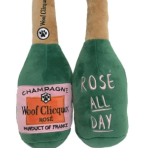 Woof Clicquot Rosé Champagne Bottle Plush Toy