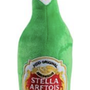 Stella Arftois Beer Bottle Plush Dog Toy