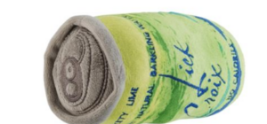 LickCroix Barkling Water Plush Dog Toy in lickety lime