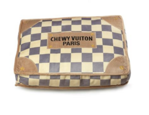 Checker Chewy Vuiton Pet Bed