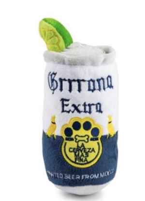 Grrrona Beer Can Plush Dog Toy