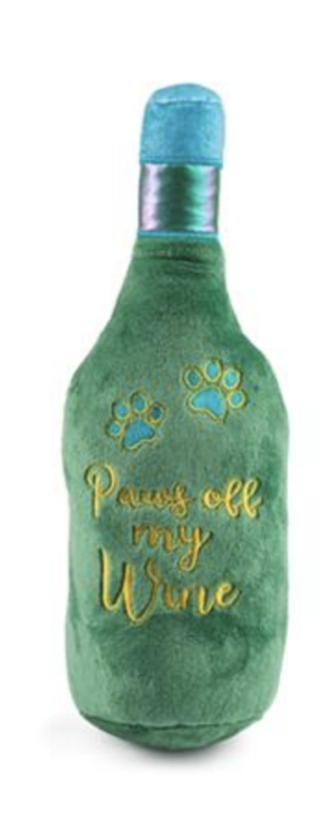 Pawfoot Wine Bottle Plush Dog Toy