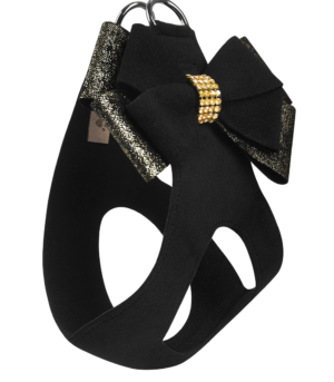 Black Glitzerati Double Nouveau Bow Step In Harness