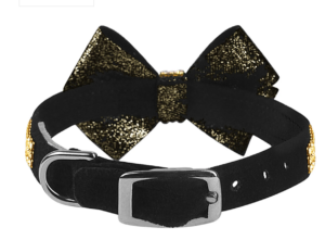 Black Glitzerati Nouveau Bow Collar