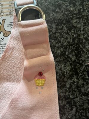Puppy Pink Cupcake Crystal Step In Dog Harness