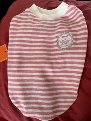 Puppy Angel Pink Striped Polo Tee
