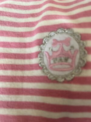 Puppy Angel Pink Striped Polo Tee
