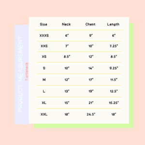 Pooch Couture Size Chart Turtleneck